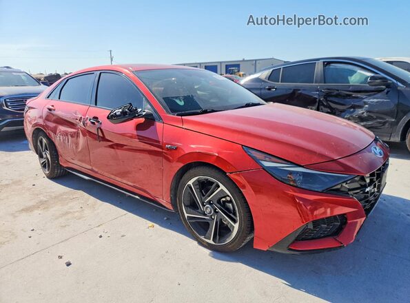 KMHLR4AFXNU317017 2022 HYUNDAI ELANTRA Красный Передняя правая четверть