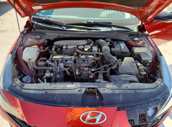 KMHLR4AFXNU317017 2022 HYUNDAI ELANTRA Красный Вид задней части салона