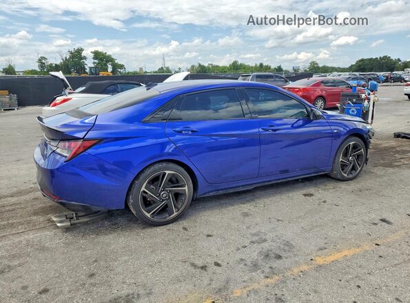 KMHLR4AFXNU328356 2022 HYUNDAI ELANTRA Blue Rear right