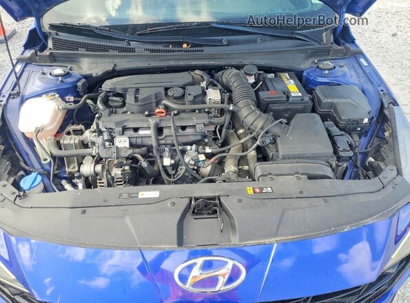 KMHLR4AFXPU486876 2023 HYUNDAI ELANTRA Blue Rear interior view