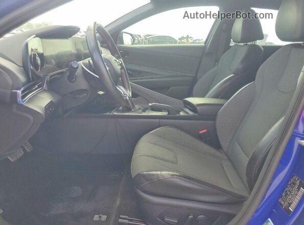 KMHLR4AFXPU486876 2023 HYUNDAI ELANTRA Blue Front interior view