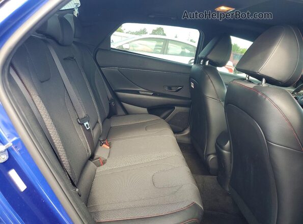 KMHLR4AFXPU486876 2023 HYUNDAI ELANTRA Blue Rear seats view