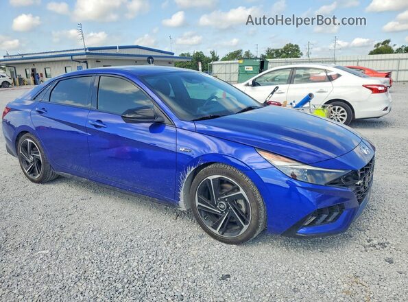 KMHLR4AFXPU486876 2023 HYUNDAI ELANTRA Blue Front right