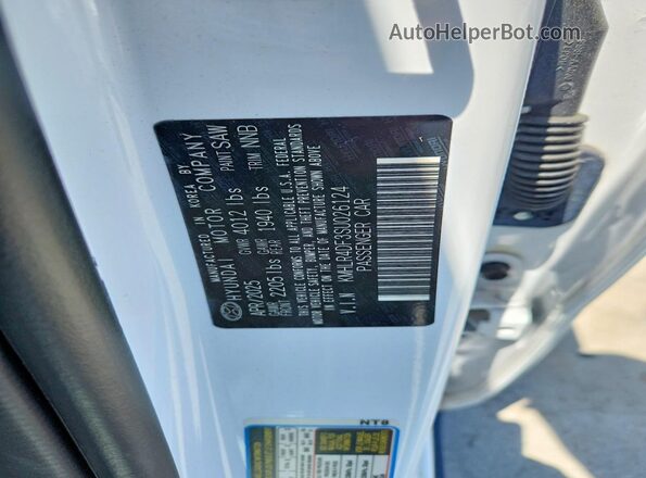 KMHLR4DF3SU026124 2025 HYUNDAI ELANTRA Белый Вид подкапотного пространства