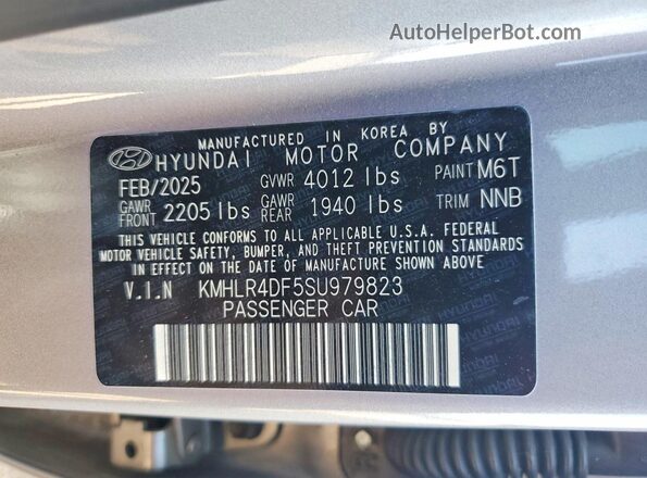KMHLR4DF5SU979823 2025 HYUNDAI ELANTRA Серый Вид наклейки с VIN-кодом
