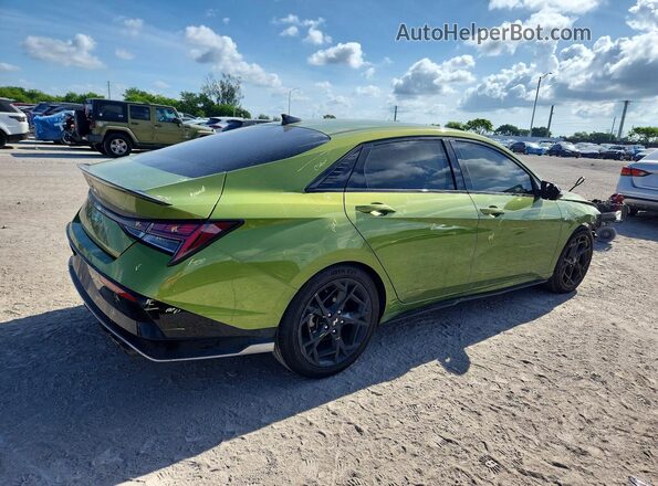 KMHLR4DF6RU730389 2024 HYUNDAI ELANTRA Зеленый Задняя правая четверть