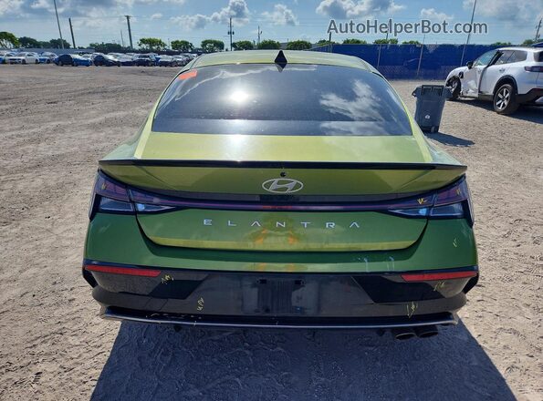 KMHLR4DF6RU730389 2024 HYUNDAI ELANTRA Зеленый Вид сзади