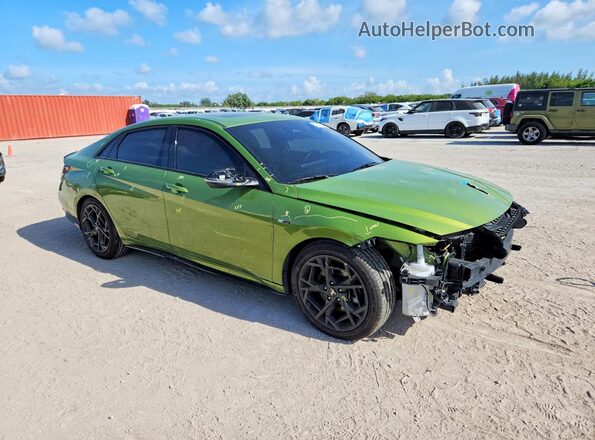 KMHLR4DF6RU730389 2024 HYUNDAI ELANTRA Зеленый Передняя правая четверть