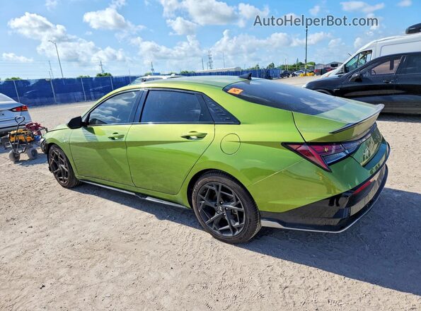 KMHLR4DF6RU730389 2024 HYUNDAI ELANTRA Зеленый Задняя левая четверть