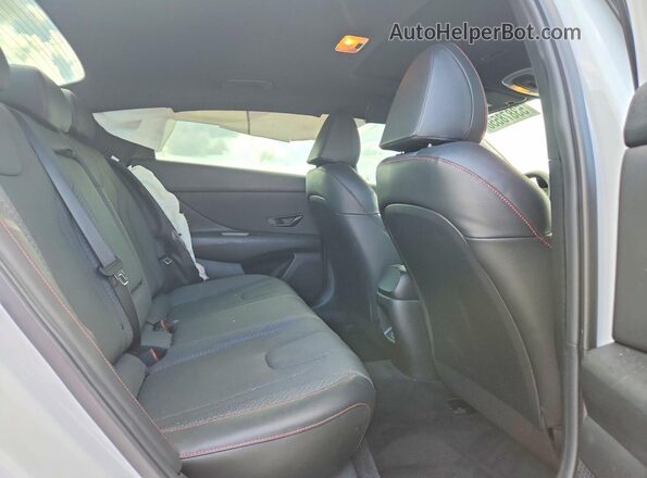 KMHLR4DF6RU808959 2024 HYUNDAI ELANTRA White Հետևի նստատեղերի տեսք