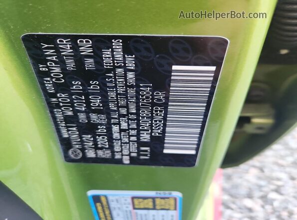 KMHLR4DF8RU765841 2024 HYUNDAI ELANTRA Green Widok komory silnika