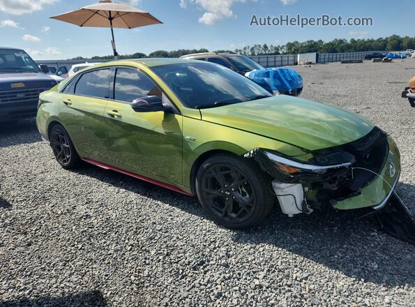 KMHLR4DF8RU765841 2024 HYUNDAI ELANTRA Green Przód prawy