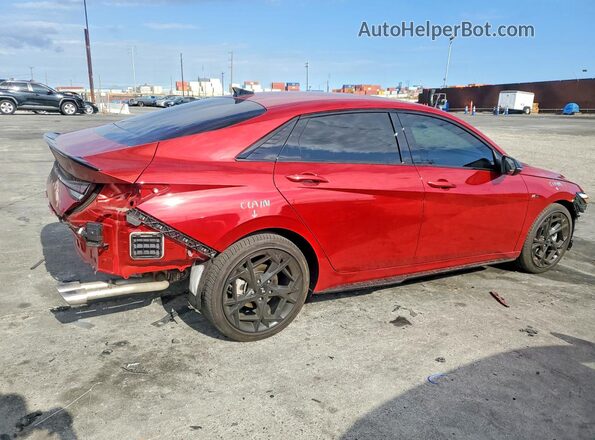 KMHLR4DF9SU015435 2025 HYUNDAI ELANTRA Красный Задняя правая четверть