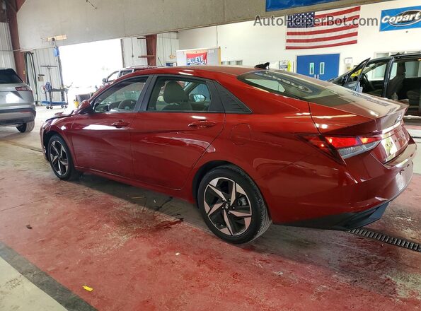 KMHLS4AG0PU574896 2023 HYUNDAI ELANTRA Red Trasero izquierdo