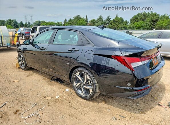 KMHLS4AG1PU421718 2023 HYUNDAI ELANTRA Black Հետևի ձախ
