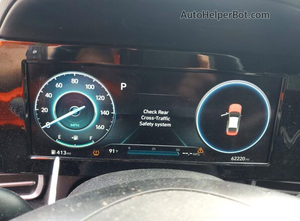 KMHLS4AG2MU100301 2021 HYUNDAI ELANTRA Gray ხელსაწყოთა პანელის ხედი
