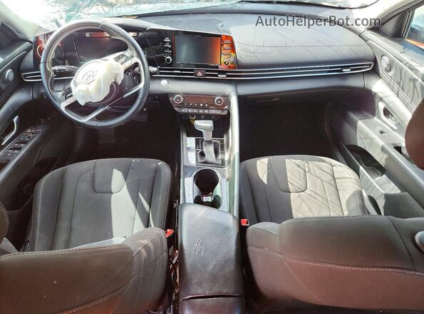 KMHLS4AG2MU101058 2021 HYUNDAI ELANTRA Gray წინა პანელის ხედი