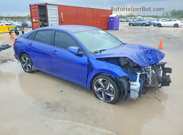KMHLS4AG2PU462617 2023 HYUNDAI ELANTRA Blue Przód prawy