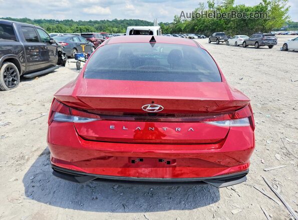 KMHLS4AG2PU483581 2023 HYUNDAI ELANTRA Красный Вид сзади