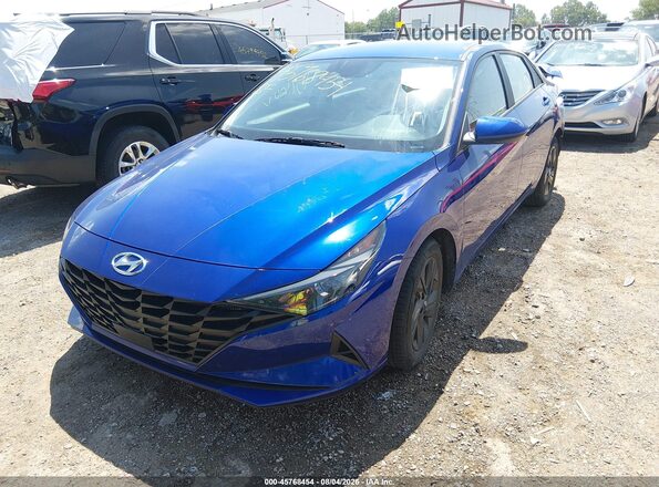 KMHLS4AG3NU272533 2022 HYUNDAI ELANTRA Синий Передняя левая четверть