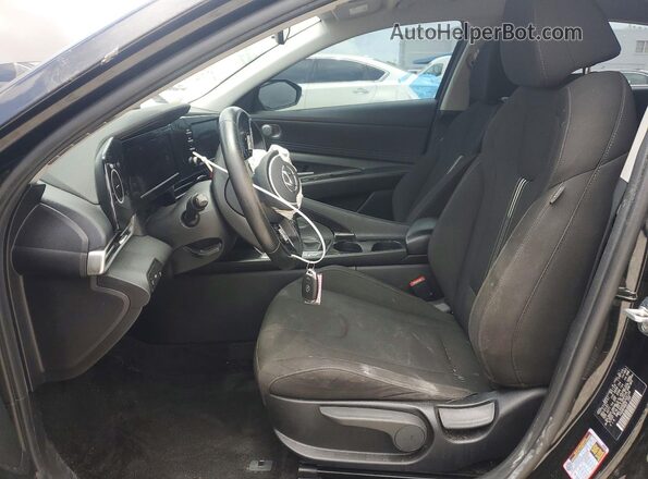 KMHLS4AG3NU302128 2022 HYUNDAI ELANTRA Black Widok wnętrza z przodu