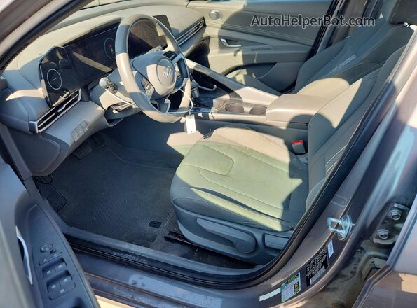 KMHLS4AG3PU478681 2023 HYUNDAI ELANTRA Gray Vista interior delantera