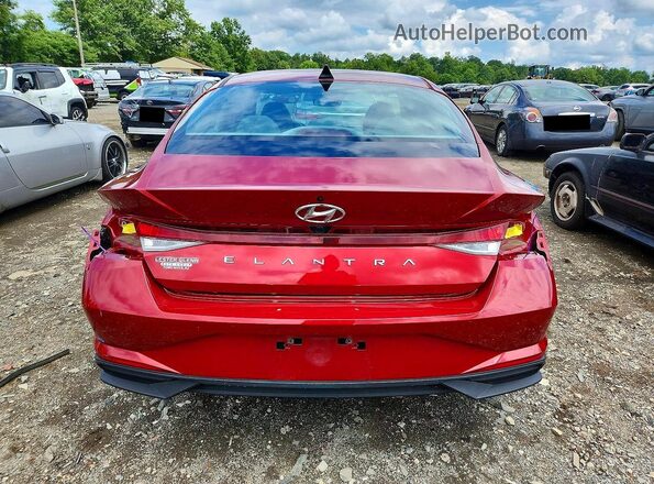 KMHLS4AG3PU599727 2023 HYUNDAI ELANTRA Красный Вид сзади