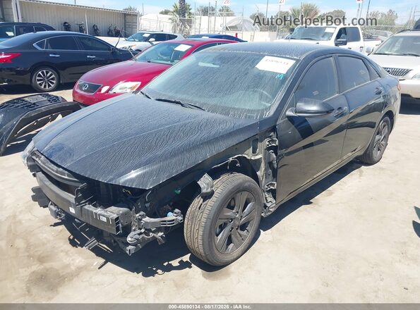 KMHLS4AG4NU295979 2022 HYUNDAI ELANTRA Black Передня ліва чверть