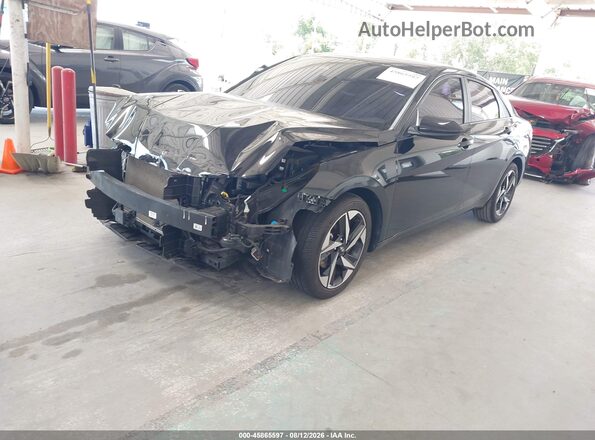 KMHLS4AG4PU383417 2023 HYUNDAI ELANTRA Black Vista tres cuartos delantera izquierda