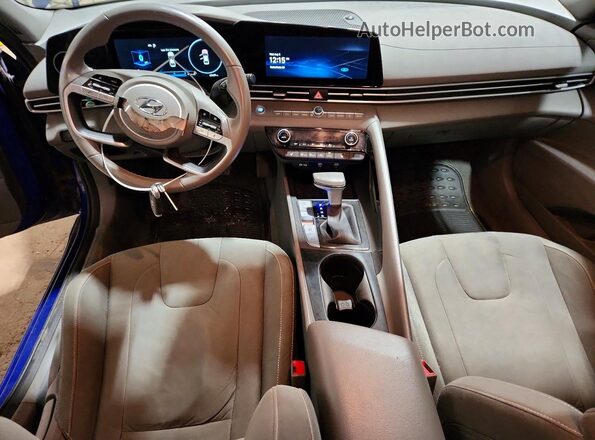 KMHLS4AG4PU415556 2023 HYUNDAI ELANTRA Blue Dashboard view
