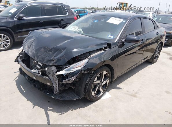 KMHLS4AG4PU525460 2023 HYUNDAI ELANTRA Black Przód lewy