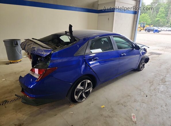 KMHLS4AG4PU617247 2023 HYUNDAI ELANTRA Blue უკანა მარჯვენა