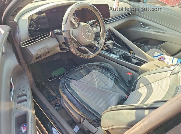 KMHLS4AG5PU416585 2023 HYUNDAI ELANTRA Black წინა პანელის ხედი