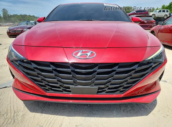 KMHLS4AG5PU428106 2023 HYUNDAI ELANTRA Red Դիմացի տեսք