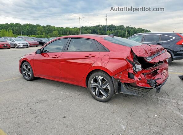KMHLS4AG5PU483770 2023 HYUNDAI ELANTRA Red Trasero izquierdo