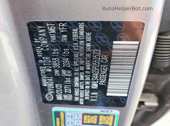 KMHLS4AG5PU552523 2023 HYUNDAI ELANTRA Gray Вид підкапотного простору