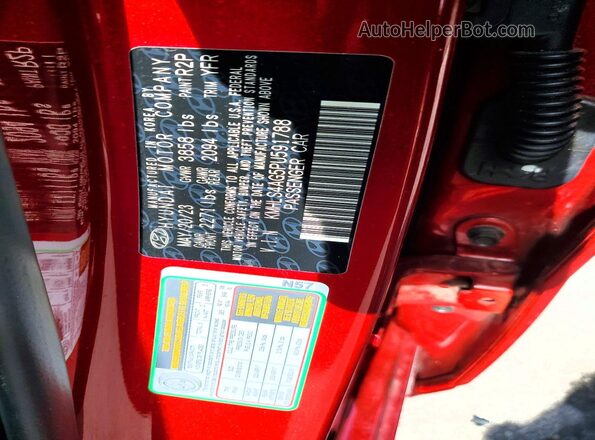 KMHLS4AG5PU591788 2023 HYUNDAI ELANTRA Red Engine compartment view