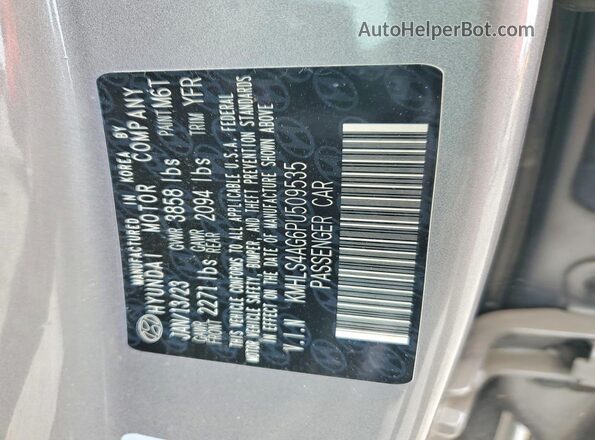 KMHLS4AG6PU509535 2023 HYUNDAI ELANTRA Silver Вид наклейки з VIN-кодом