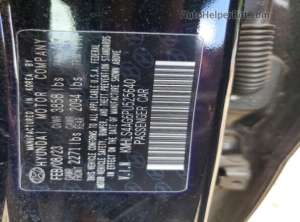 KMHLS4AG6PU525640 2023 HYUNDAI ELANTRA Black Շարժիչի բաժամունքի տեսք