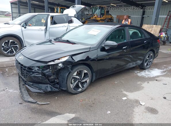 KMHLS4AG6PU558671 2023 HYUNDAI ELANTRA Black Передня ліва чверть