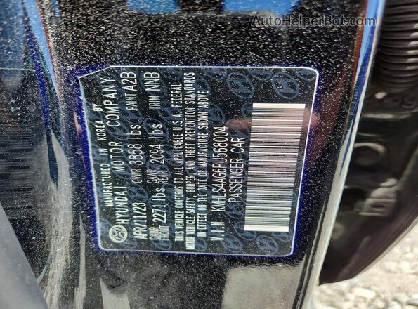 KMHLS4AG6PU568004 2023 HYUNDAI ELANTRA Black Вид наклейки з VIN-кодом