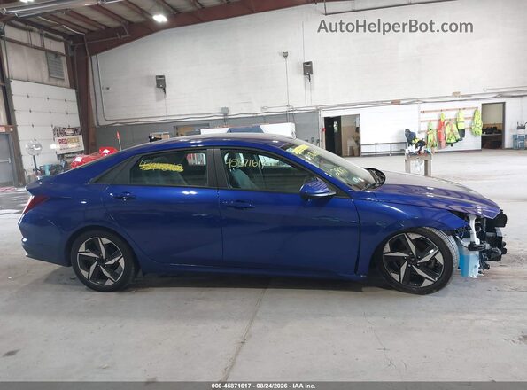 KMHLS4AG6PU579147 2023 HYUNDAI ELANTRA Blue Rear interior view