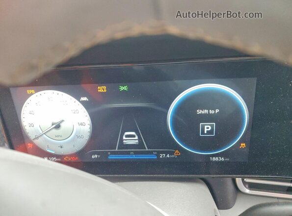 KMHLS4AG6PU601678 2023 HYUNDAI ELANTRA Silver ხელსაწყოთა პანელის ხედი