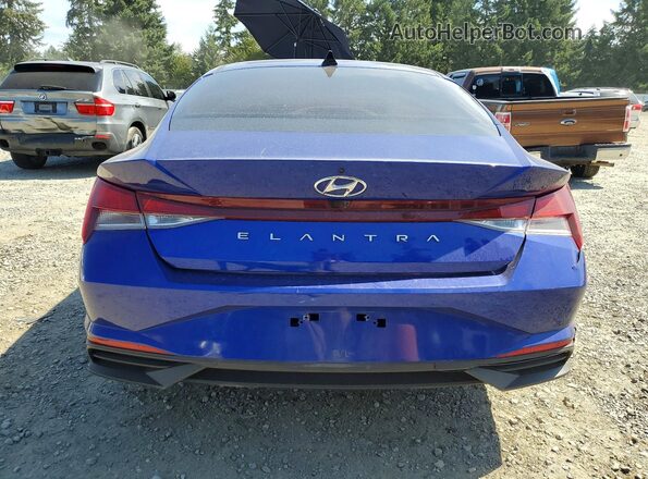 KMHLS4AG7PU410450 2023 HYUNDAI ELANTRA Blue Rear view