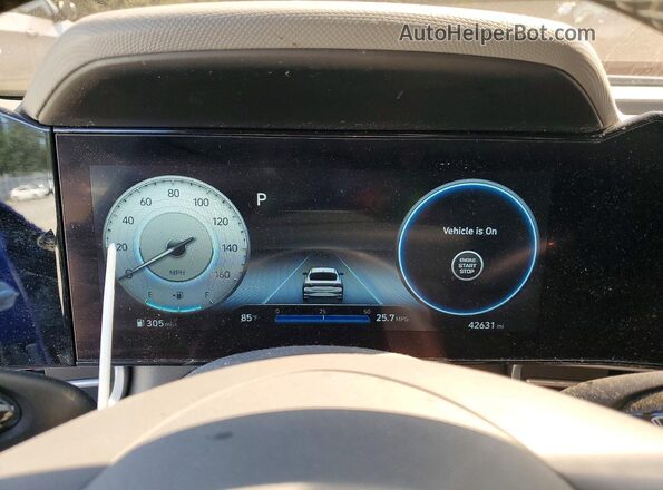 KMHLS4AG7PU410450 2023 HYUNDAI ELANTRA Blue Instrument cluster view