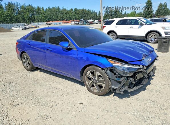 KMHLS4AG7PU410450 2023 HYUNDAI ELANTRA Blue Front right