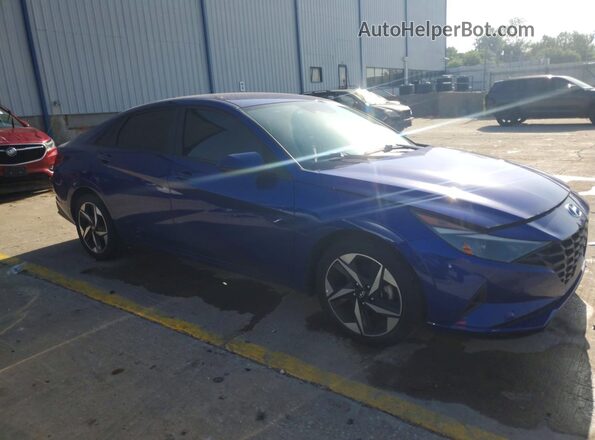 KMHLS4AG7PU421464 2023 HYUNDAI ELANTRA Blue Przód prawy