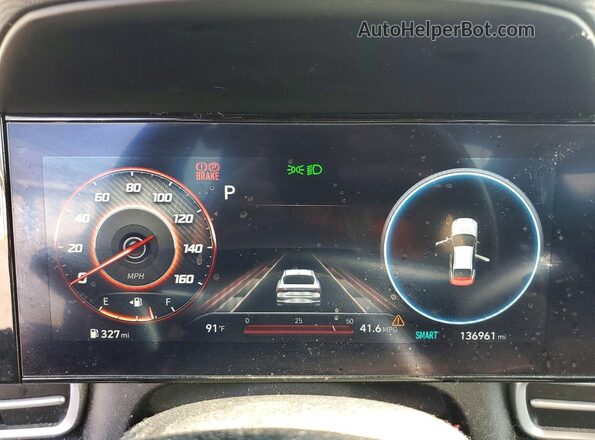 KMHLS4AG7PU566133 2023 HYUNDAI ELANTRA Gray Вид щитка приладів