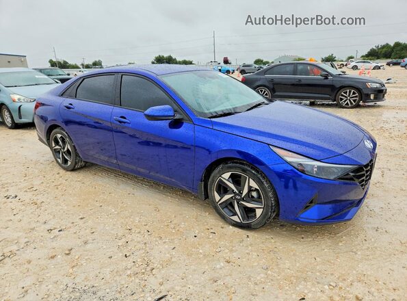 KMHLS4AG7PU572496 2023 HYUNDAI ELANTRA Blue Delantero derecho