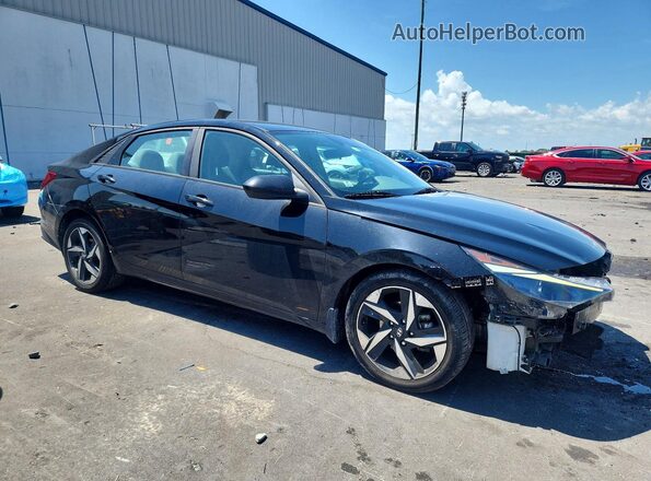 KMHLS4AG7PU613726 2023 HYUNDAI ELANTRA Черный Передняя правая четверть